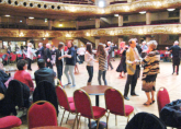 Students join the dancing at the Blackpool Tower Ballroom - RWA Northern Tour April 2013